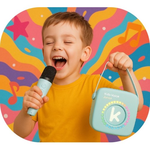 ΦΟΡΗΤΟ ΗΧΕΙΟ EGOBOO KBT3NTBLU BLUETOOTH MINI KARAOKE KIDS VOICE ΜΕ ΑΣΥΡΜΑΤΟ ΜΙΚΡΟΦΩΝΟ BLUE